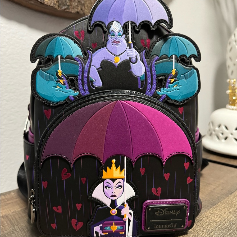 Disney Loungefly Villains Curse Your Hearts Mini Backpack
